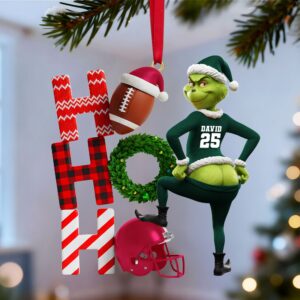 Alternative view of Funny Green Monster Santa Sport Lover Ornament - Personalized Gift For Sport Lover Ornament 05OHTN211025