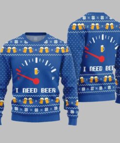 Funny I Need Beer Ugly Sweater 2025 Christmas 