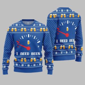Funny I Need Beer Ugly Sweater 2025 Christmas - Grishko.com