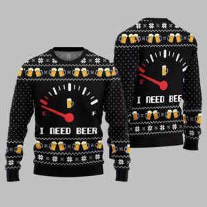 Alternative view of Funny I Need Beer Ugly Sweater 2025 Christmas - Grishko.com