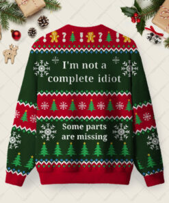 Alternative view of Funny Idiot Ugly Christmas Fuzzy Fleece Sweatshirt