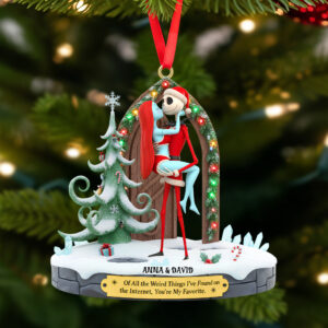 Alternative view of Funny Internet Couple Personalized Gifts For Couple Christmas Ornament 03ohtn131025