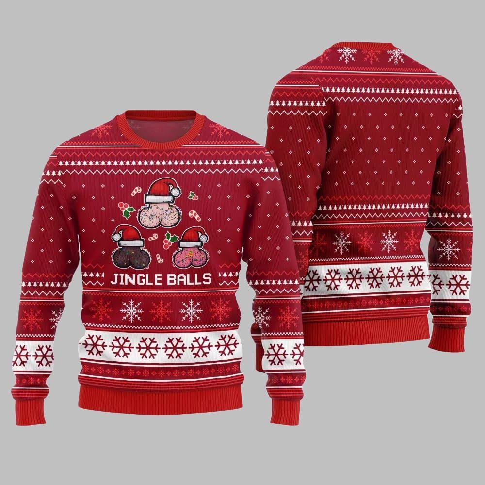 Funny Jingle Balls Ugly Sweater 2025 Christmas - Image 5