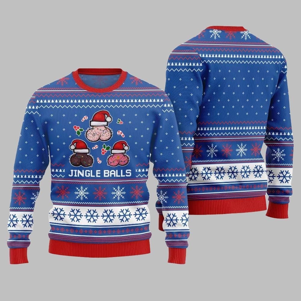 Funny Jingle Balls Ugly Sweater 2025 Christmas - Grishko.com