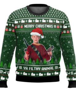 Funny Merry Christmas Ya Filthy Animal Home Alone Ugly Christmas Sweater