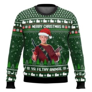 Funny Merry Christmas Ya Filthy Animal Home Alone Ugly Christmas Sweater
