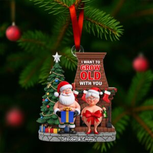 Alternative view of Funny Old Couple Ornament - Personalized Christmas Gift For Couple 02NALU190825