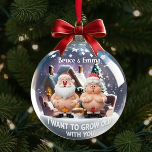 Funny Old Couple Personalized Gifts For Couple Christmas Ornament 06ohlu240925
