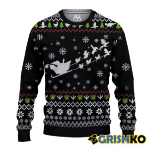 Funny Rooster Christmas Ugly Sweater - Grishko.com