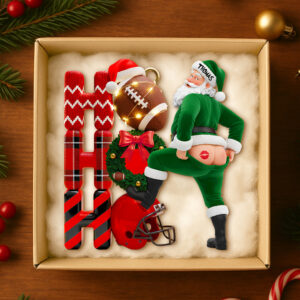 Alternative view of Funny Santa Christmas Ornament Personalized Gifts 01OHDT251025