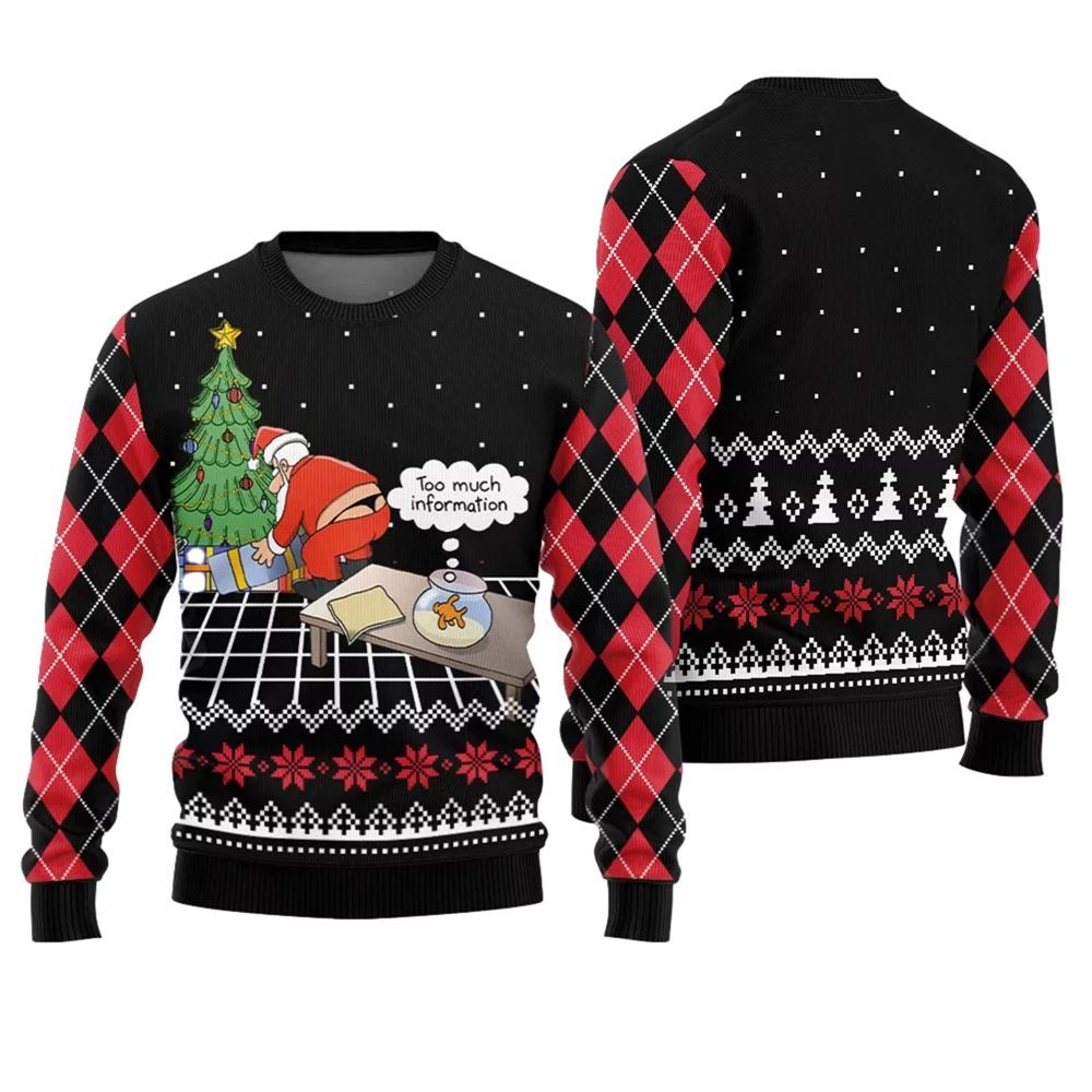 Funny Secret Santa Giving Gifts Ugly Christmas Sweater - Grishko.com