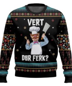 Funny Swedish Chef Vert Der Ferk Ugly Christmas Sweater