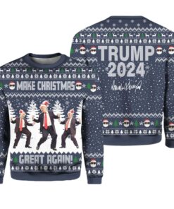 Funny Trump Dancing Make Christmas Great Again Ugly Sweater 
