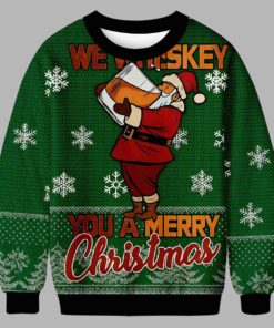 Alternative view of Funny We Whiskey You a Merry Xmas Ugly Christmas Sweater