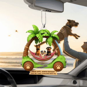 Alternative view of Furry Overlords Hammock Car Ornament - Personalized Gifts For Dog Lovers 04TGLU280725