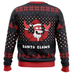 Alternative view of Futurama Santa Zoidberg Ugly Christmas Sweater