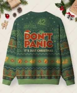 Alternative view of Galactic Christmas Guide Ugly Christmas Fuzzy Fleece Sweatshirt