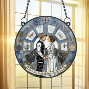 Alternative view of Galaxy Couple Suncatcher - Personalized Gifts For Couple 01ohtn140625