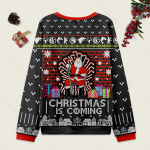 Alternative view of Game of Thrones Black Ugly Christmas Fuzzy Fleece Sweatshirt