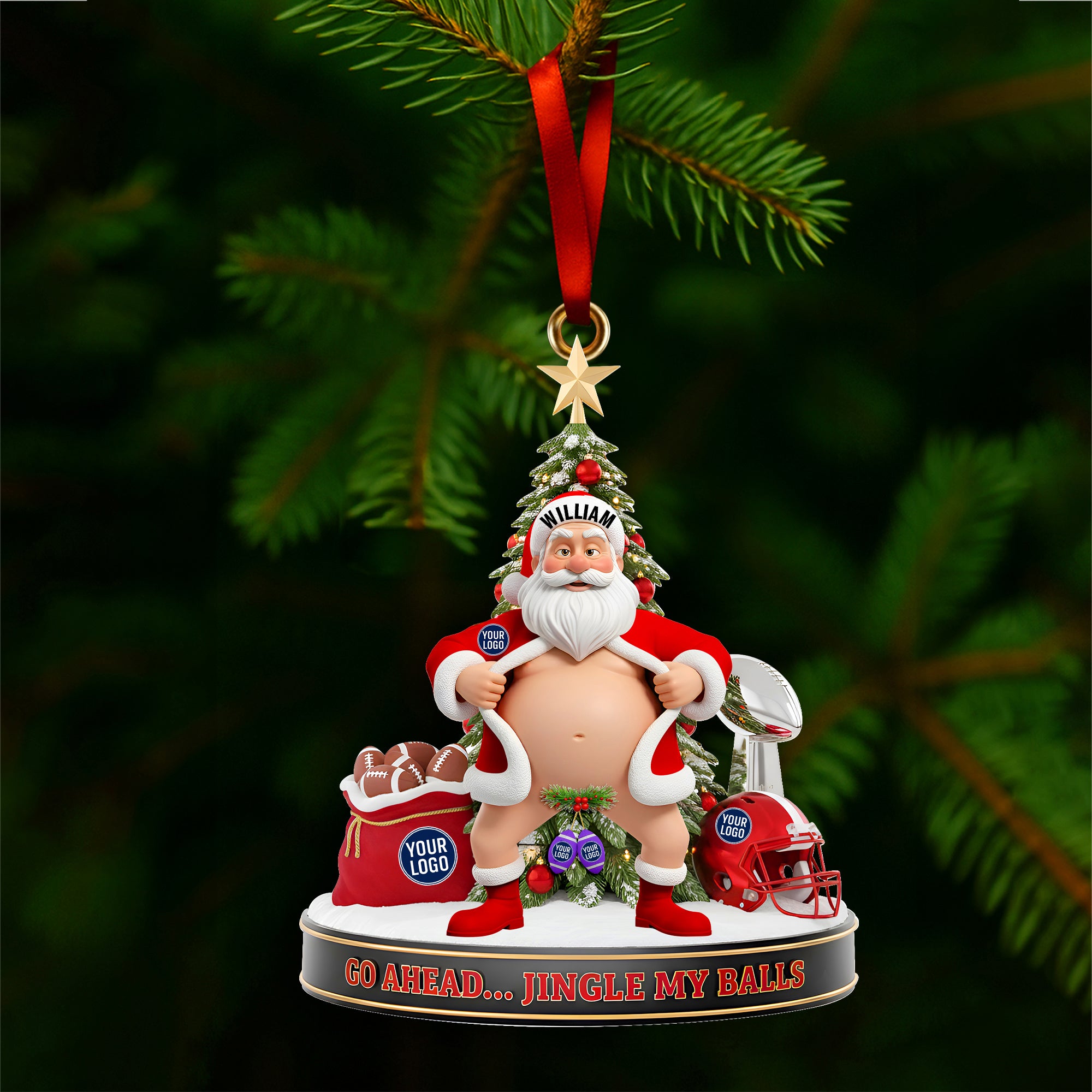 Game On Santa! Christmas Ornament Personalized Gifts For True Fans 03OHLU211025 - Image 3