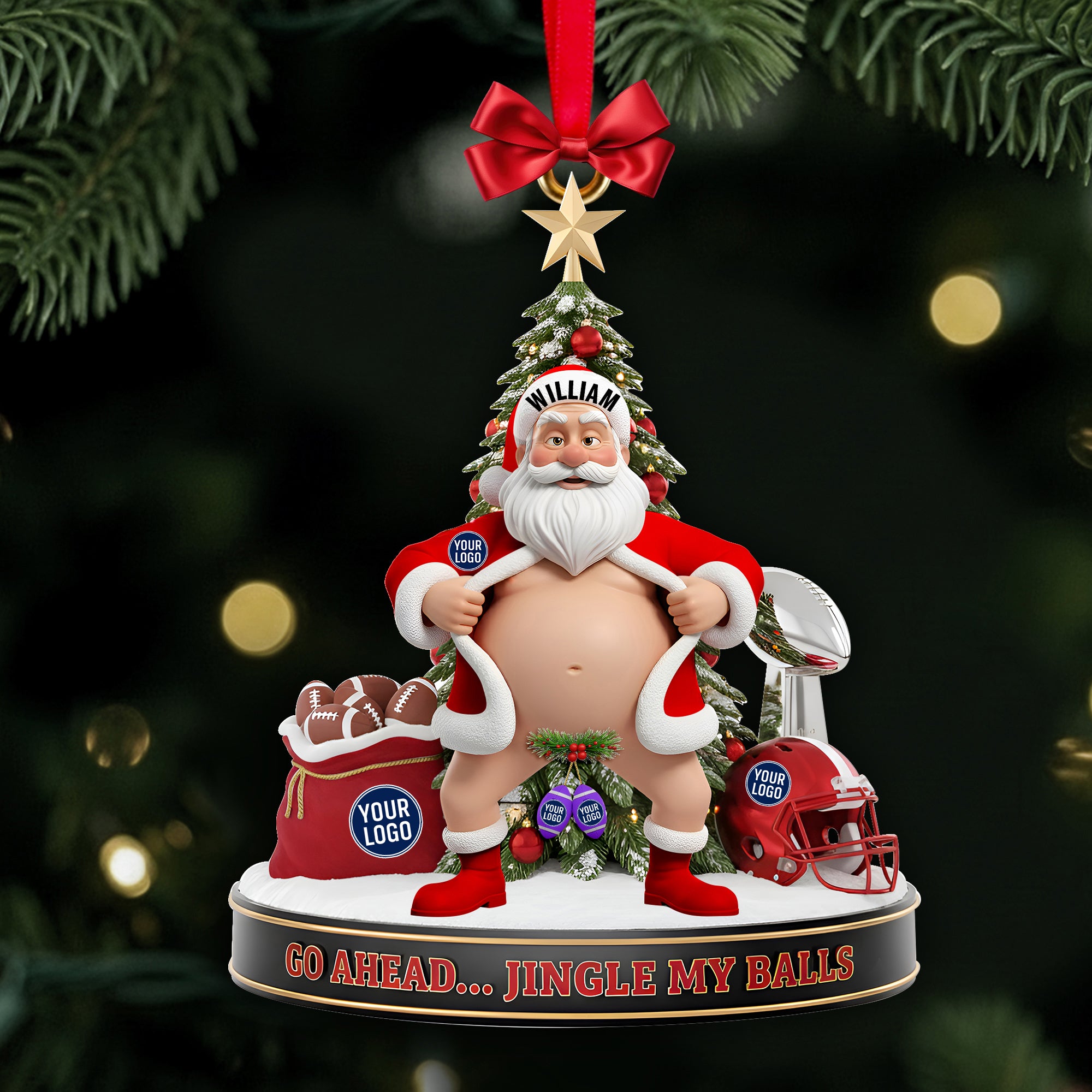 Game On Santa! Christmas Ornament Personalized Gifts For True Fans 03OHLU211025 - Image 4