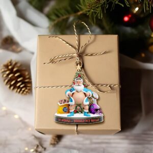 Alternative view of Game On Santa! Christmas Ornament Personalized Gifts For True Fans 03OHLU211025