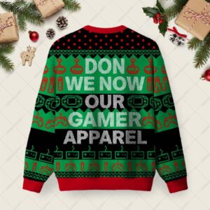 Alternative view of Gamer Ugly Christmas Fuzzy Fleece Sweatshirt