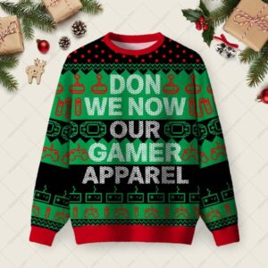 Gamer Ugly Christmas Fuzzy Fleece Sweatshirt