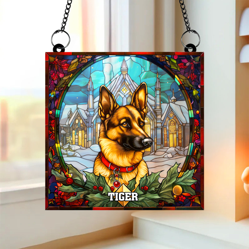 German Shepherd Dog Christmas Acrylic Suncatcher Ornament 01HUTN100924 Gifts For Dog Mom Or Dog Dad - Image 4