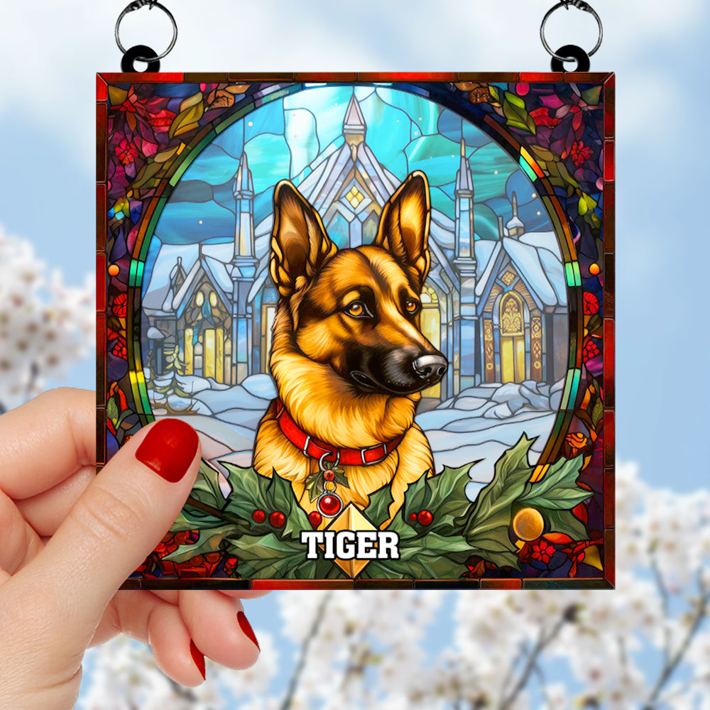 German Shepherd Dog Christmas Acrylic Suncatcher Ornament 01HUTN100924 Gifts For Dog Mom Or Dog Dad - Image 5