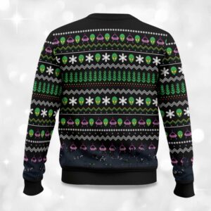 Alternative view of Get In Loser Alien Kidnaps Santa Claus Ugly Christmas Sweater