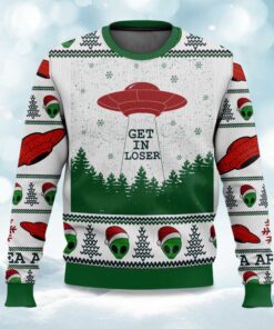 Get In Loser Area 51 Ugly Christmas Sweater