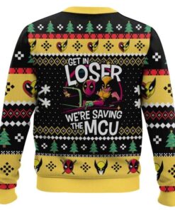 Alternative view of Get in Loser Deadpool Wolverine Ugly Sweater