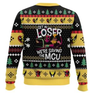 Alternative view of Get in Loser Deadpool Wolverine Ugly Sweater