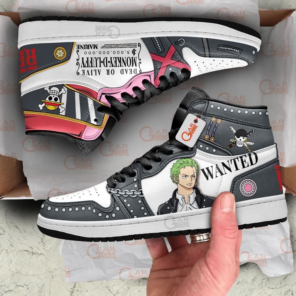 Luffy and Zoro Red J1s Sneakers - Image 2