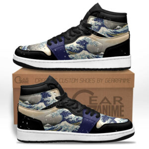 Kanagawa Great Wave J1s Sneakers Anime Custom