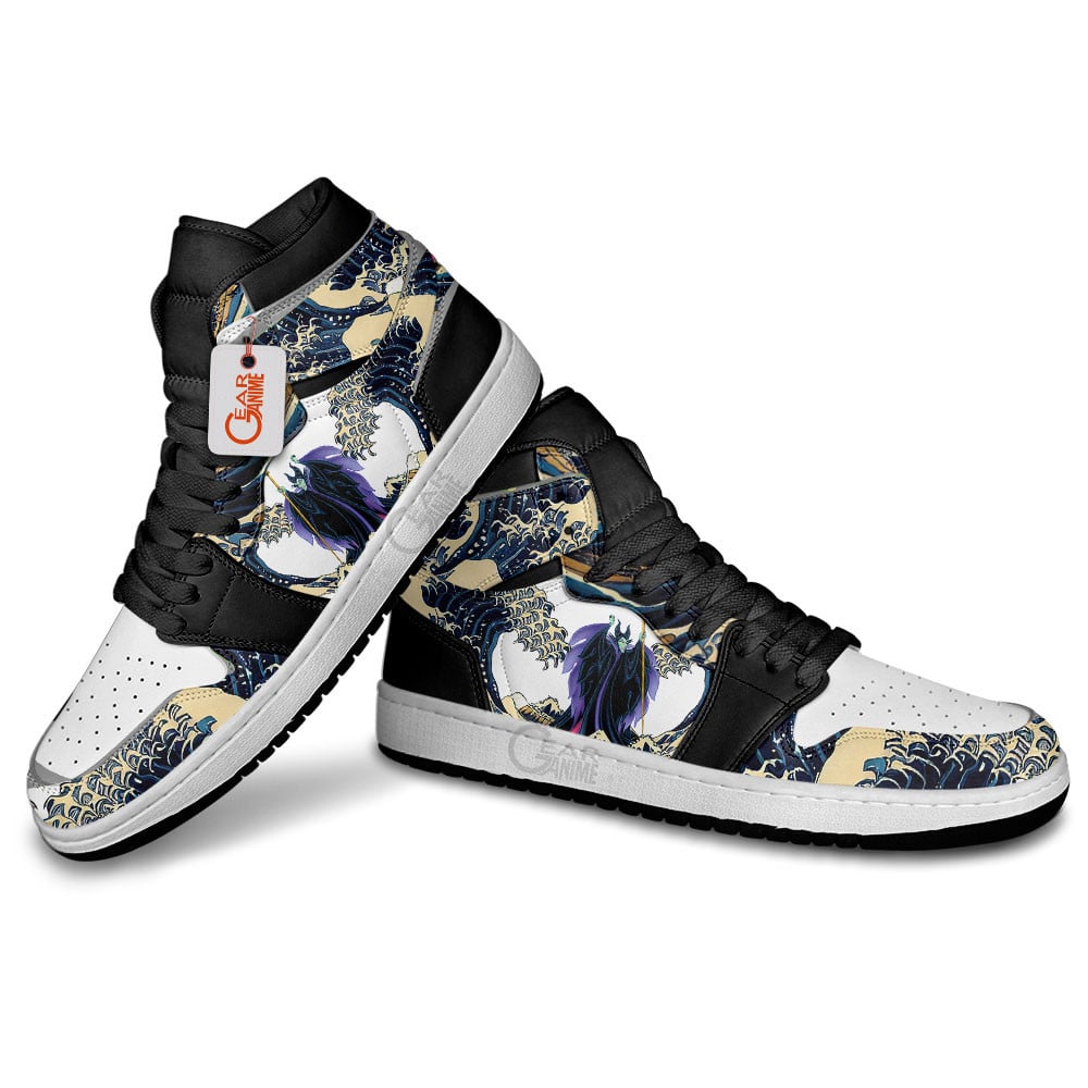Maleficent Kanagawa Great Wave J1s Sneakers - Image 4