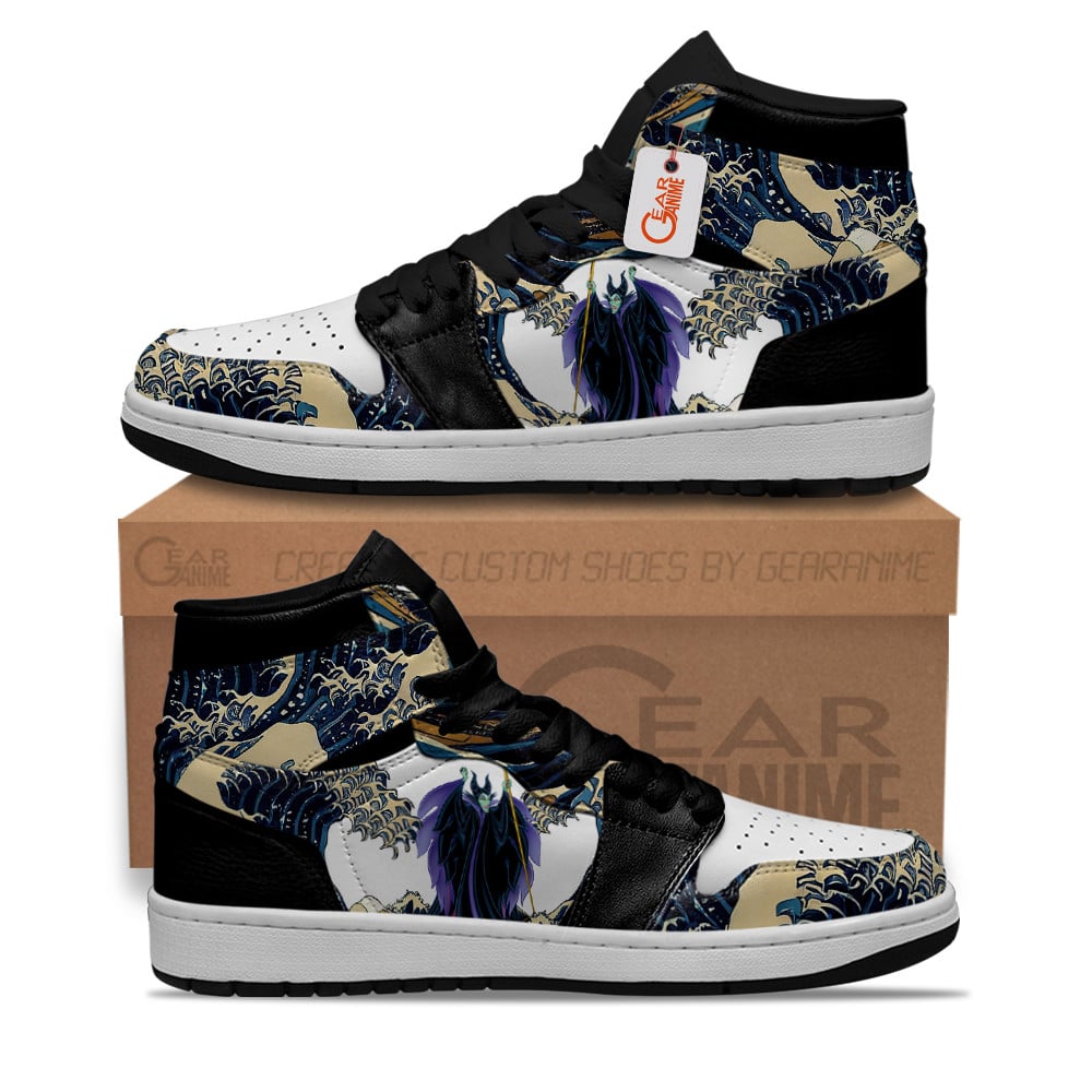 Maleficent Kanagawa Great Wave J1s Sneakers