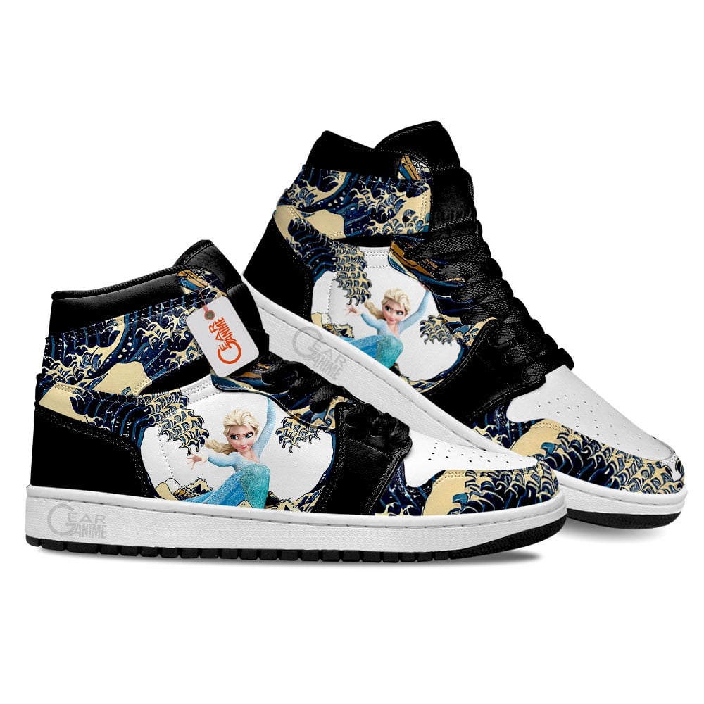 Elsa Kanagawa Great Wave J1s Sneakers - Image 3