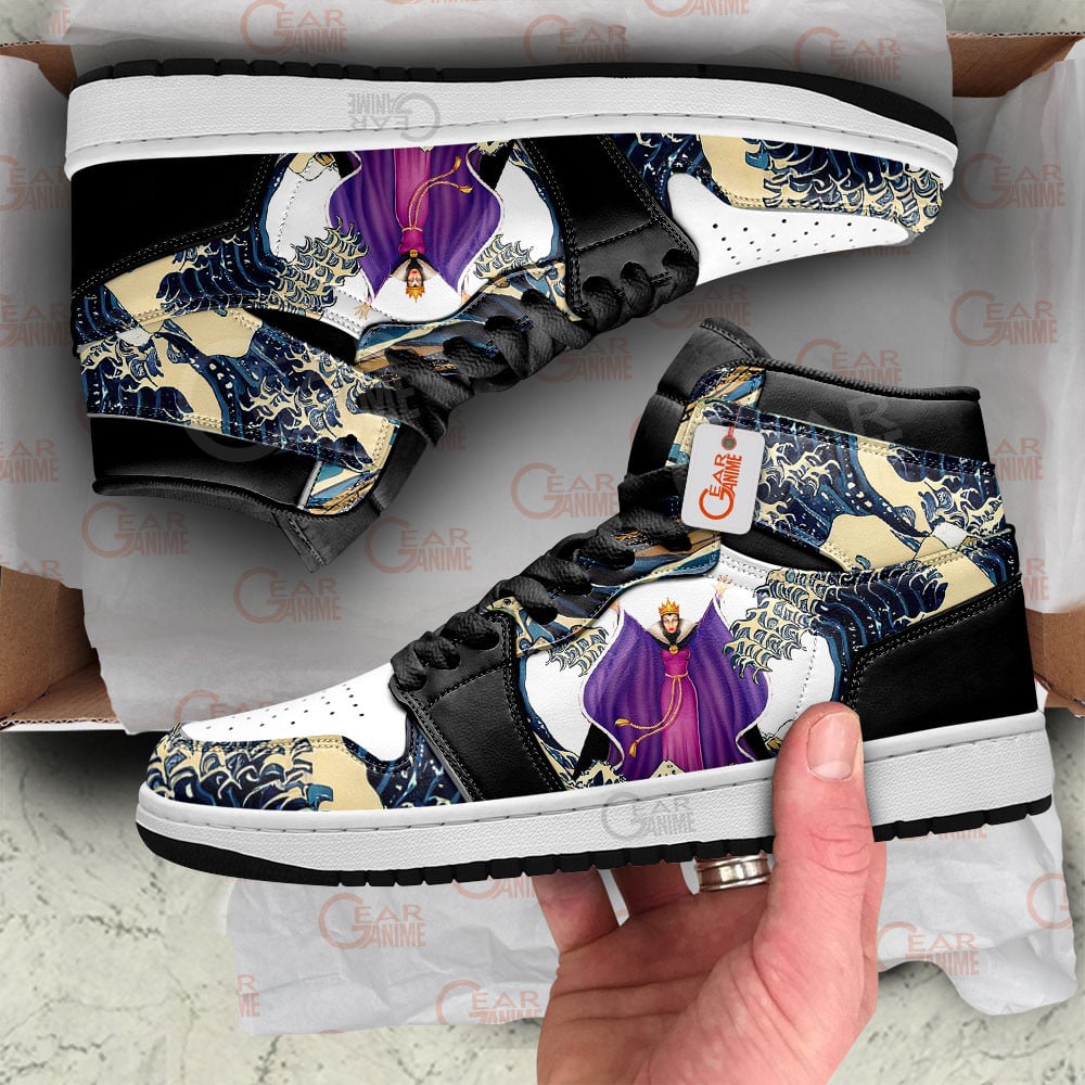 The Evil Queen Kanagawa Great Wave J1s Sneakers - Image 2