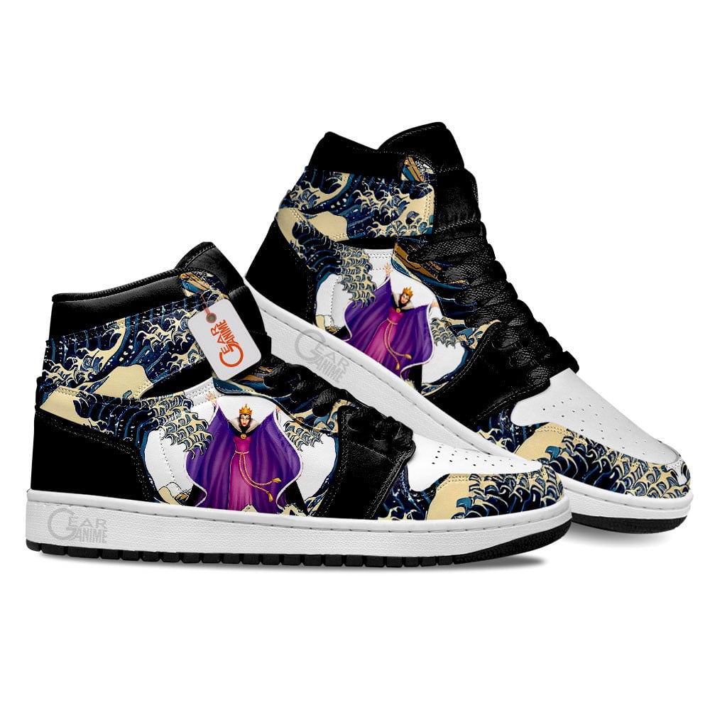 The Evil Queen Kanagawa Great Wave J1s Sneakers - Image 3