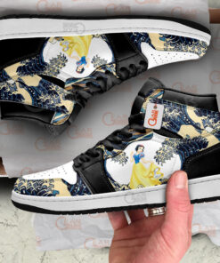 Alternative view of Snow White Kanagawa Great Wave J1s Sneakers