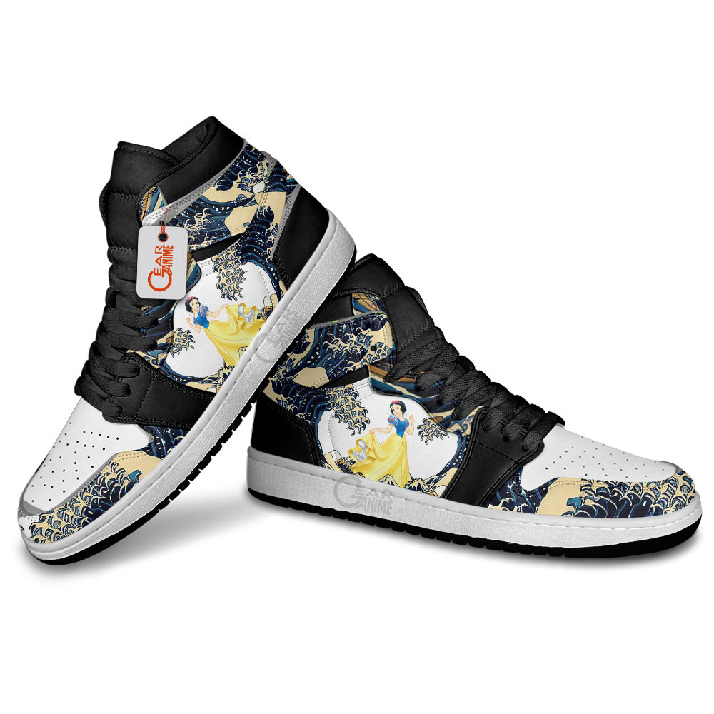 Snow White Kanagawa Great Wave J1s Sneakers - Image 4