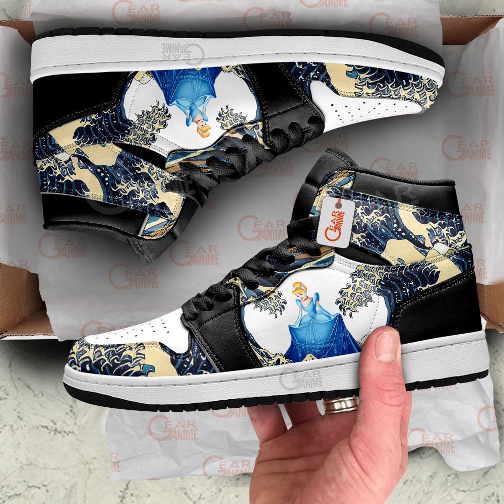 Cinderella Kanagawa Great Wave J1s Sneakers - Image 2