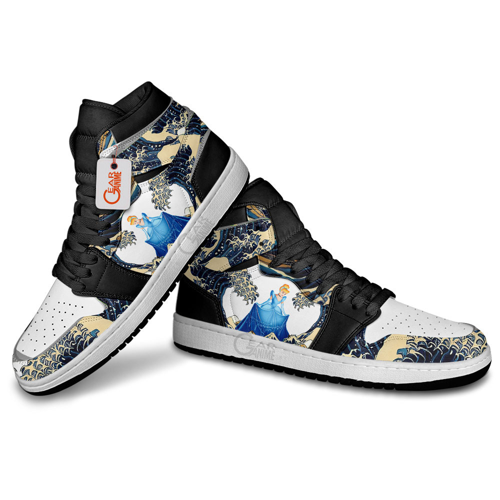 Cinderella Kanagawa Great Wave J1s Sneakers - Image 4