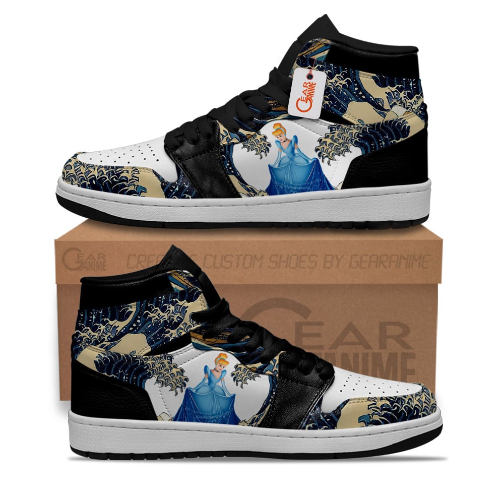 Cinderella Kanagawa Great Wave J1s Sneakers