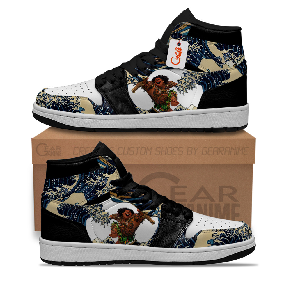 Maui Kanagawa Great Wave J1s Sneakers