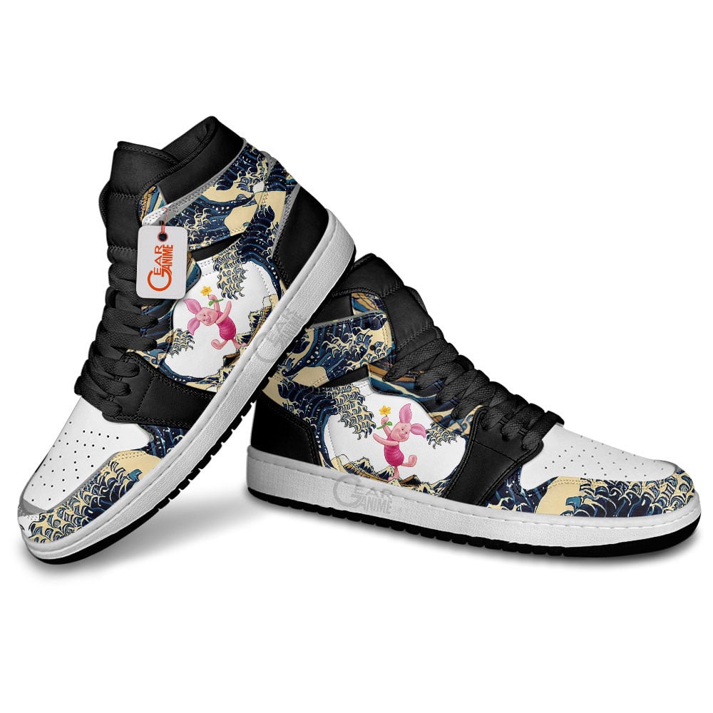 Piglet Kanagawa Great Wave J1s Sneakers - Image 4