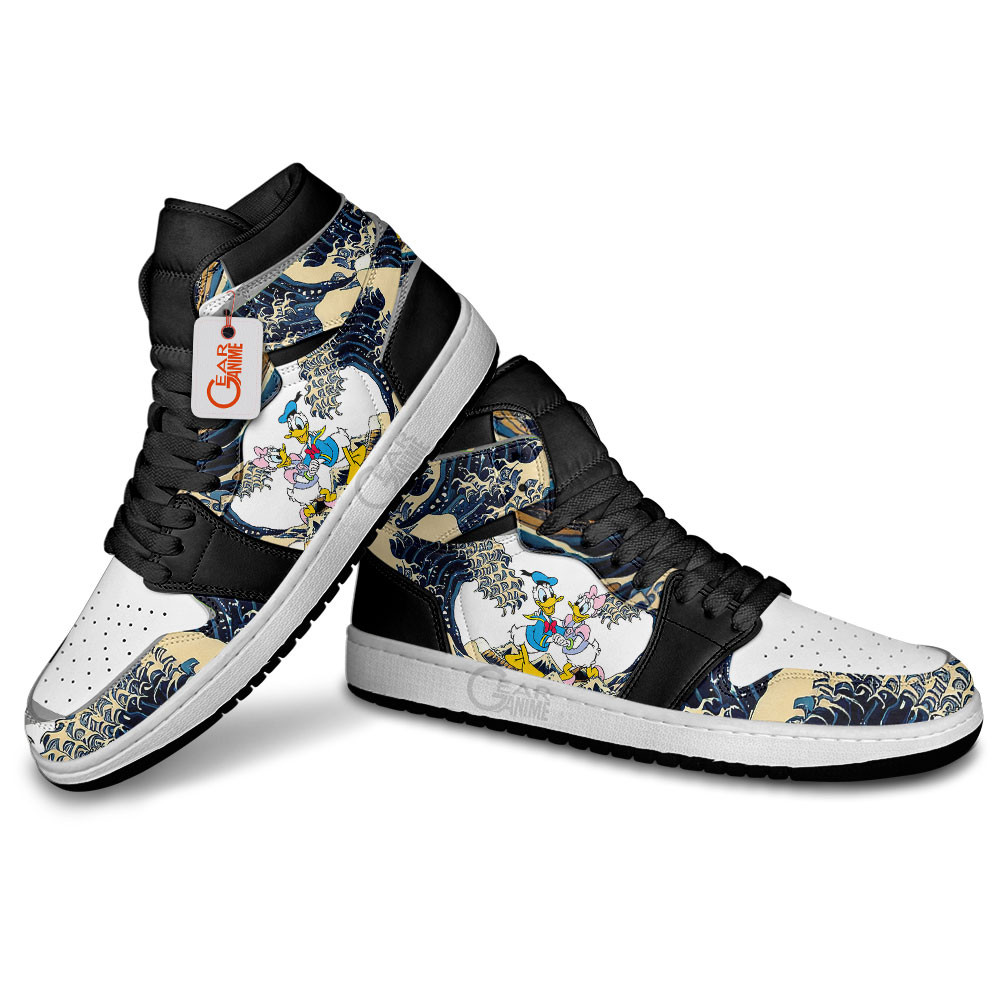 Daisy and Donald Kanagawa Great Wave J1s Sneakers - Image 4