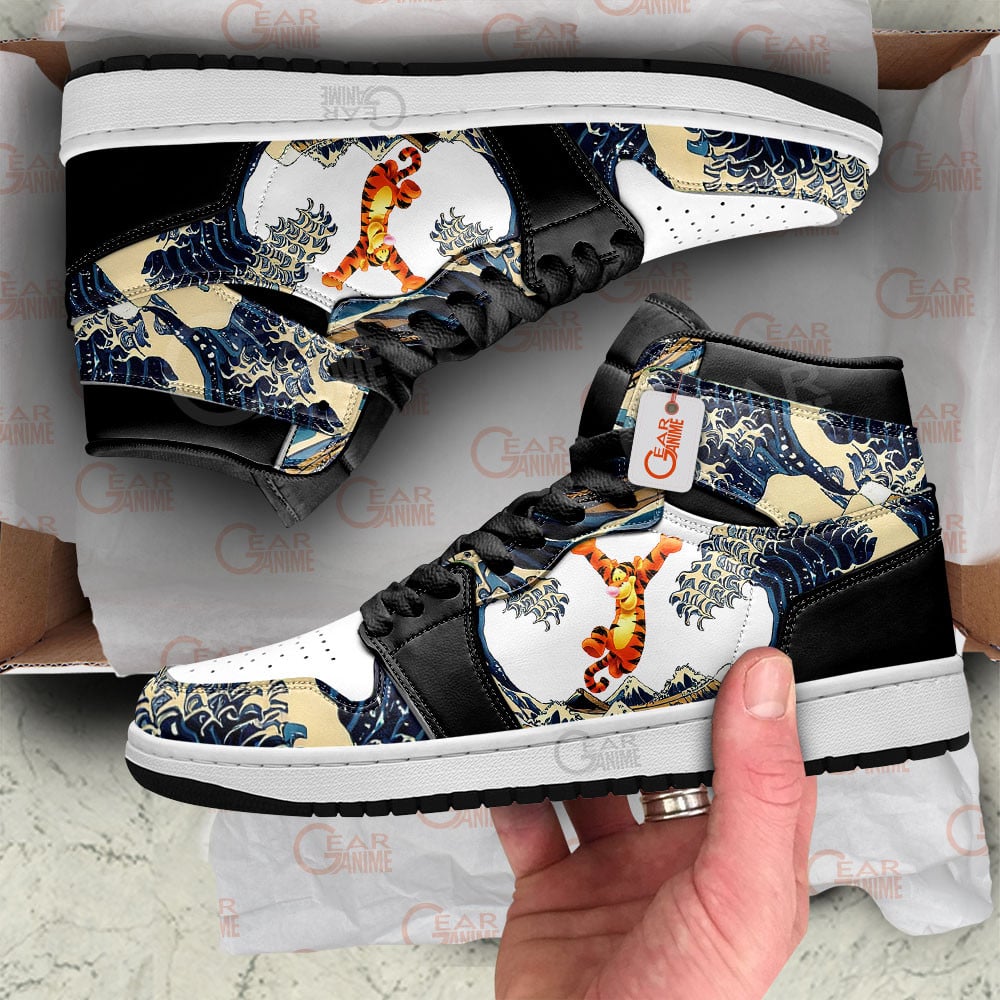 Tigger Kanagawa Great Wave J1s Sneakers - Image 2